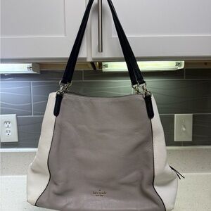 Kate Spade Black, Gray, and White Shoulder Bag